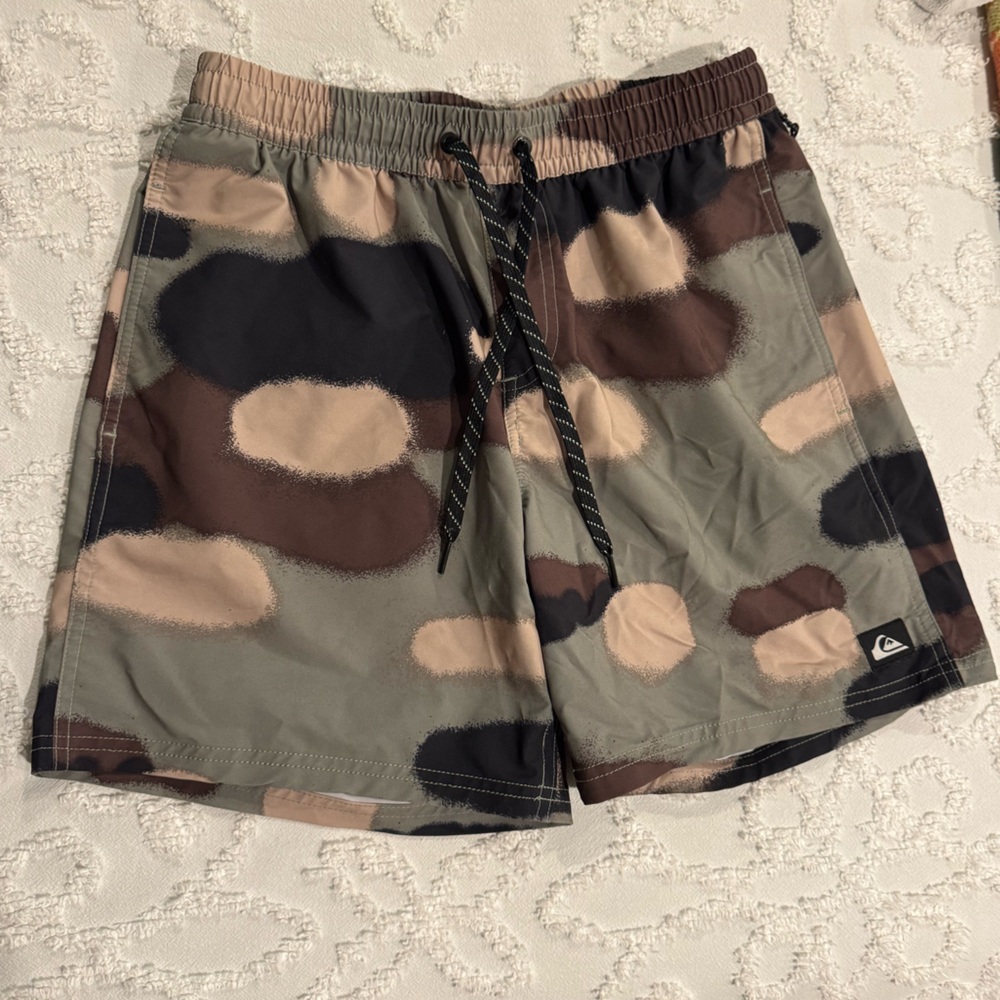 Quiksilver Men's Camo Athletic Shorts - Black, Brown, Tan